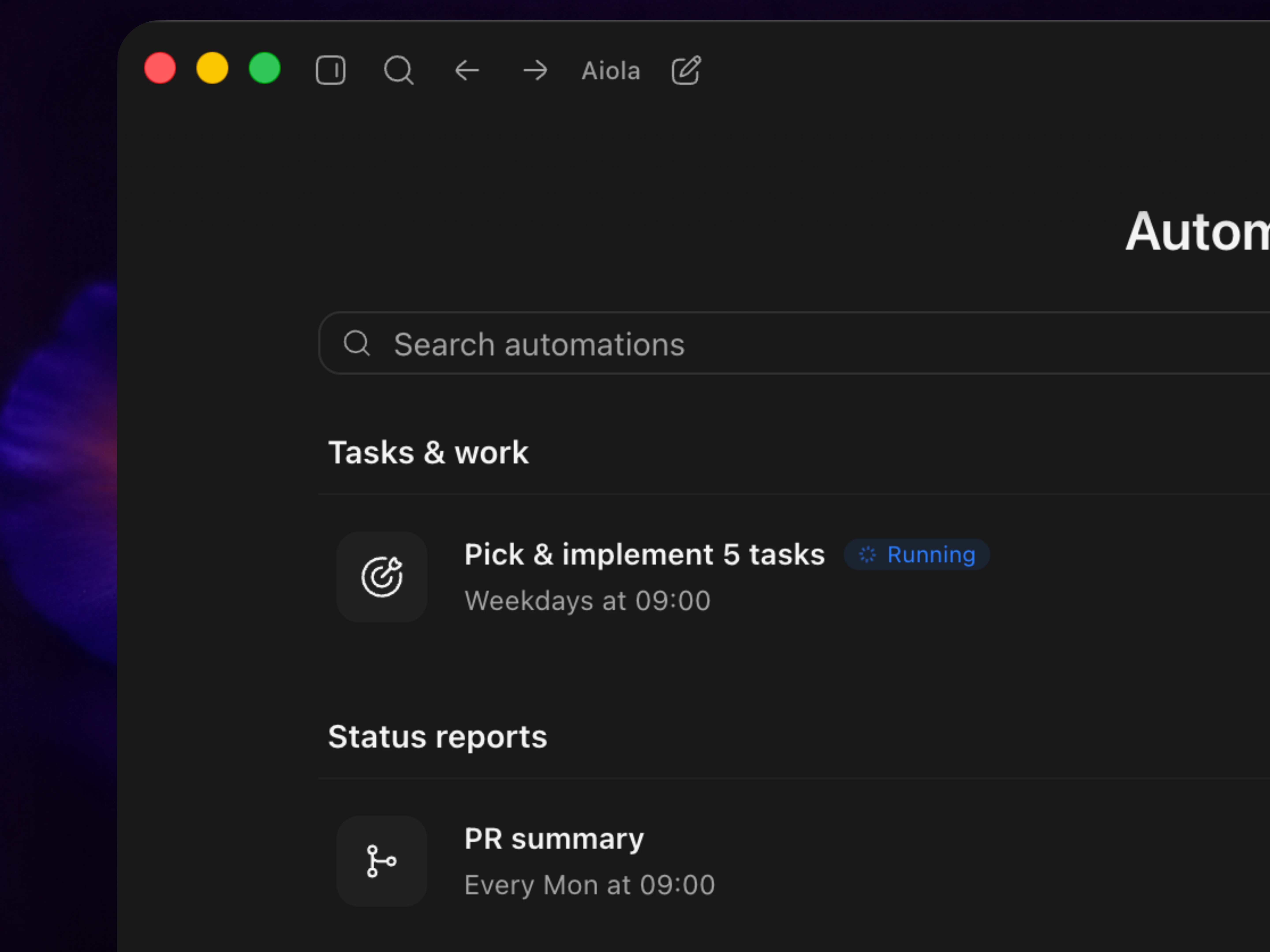 Automations preview