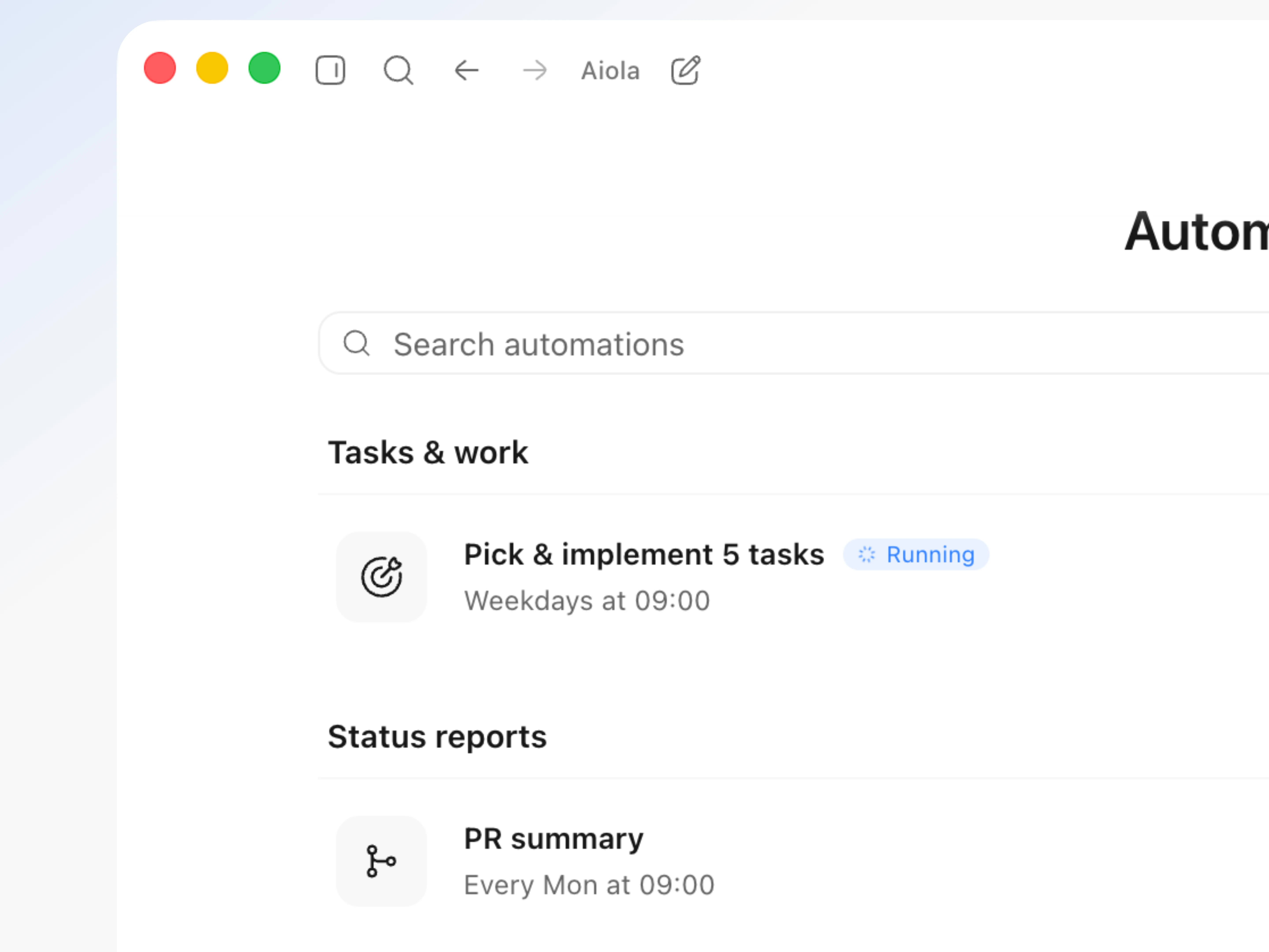 Automations preview
